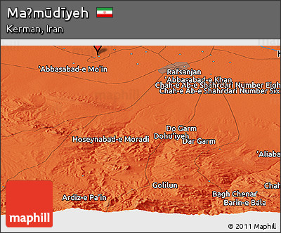 Political Panoramic Map of Maḩmūdīyeh