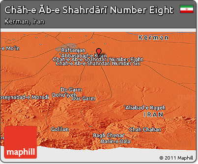 Political Panoramic Map of Chāh-e Āb-e Shahrdārī Number Eight