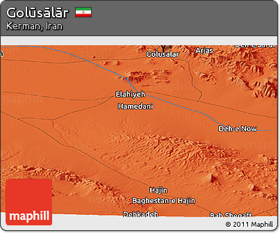 Political Panoramic Map of Golūsālār