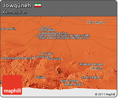 Political Panoramic Map of Jowqūneh