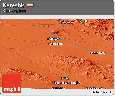 Political Panoramic Map of Kereshk
