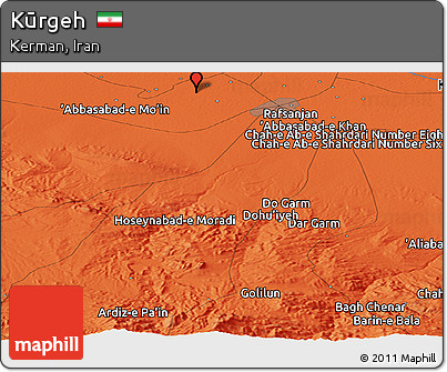 Political Panoramic Map of Kūrgeh