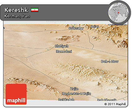 Satellite Panoramic Map of Kereshk