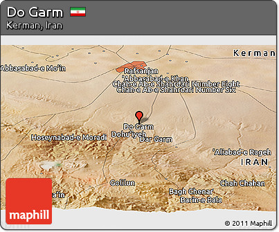 Satellite Panoramic Map of Do Garm