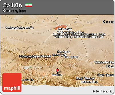 Satellite Panoramic Map of Golīlūn