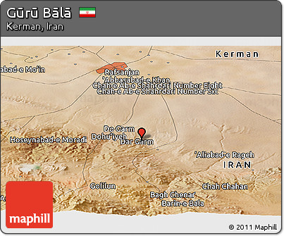 Satellite Panoramic Map of Gūrū Bālā