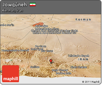 Satellite Panoramic Map of Jowqūneh