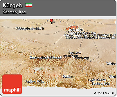 Satellite Panoramic Map of Kūrgeh