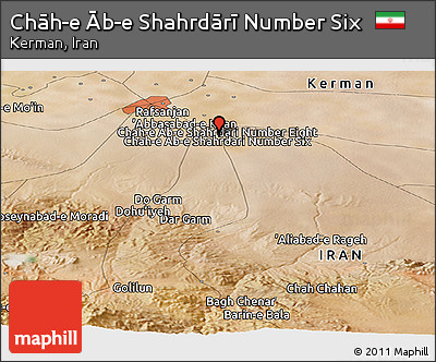Satellite Panoramic Map of Chāh-e Āb-e Shahrdārī Number Six
