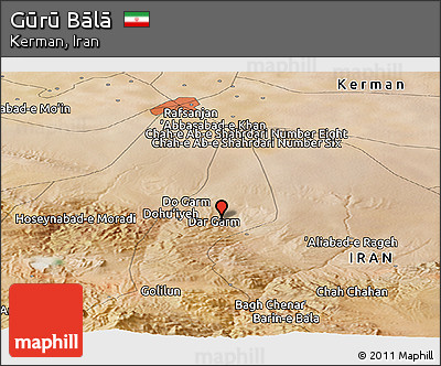Satellite Panoramic Map of Gūrū Bālā