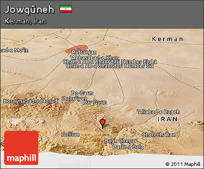 Satellite Panoramic Map of Jowqūneh