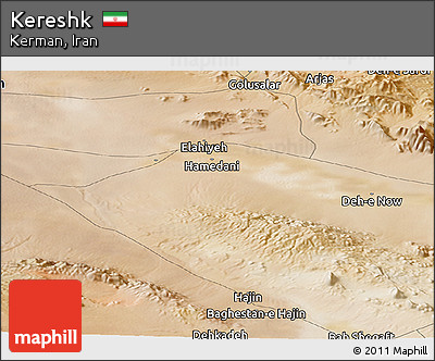 Satellite Panoramic Map of Kereshk
