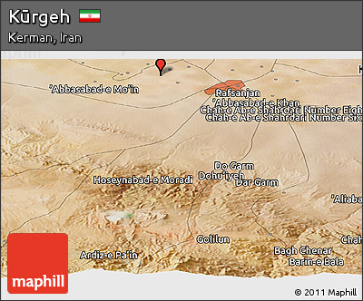 Satellite Panoramic Map of Kūrgeh