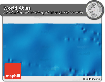 Physical 3D Map of the Area around 30° 13' 46" N, 56° 1' 29" W