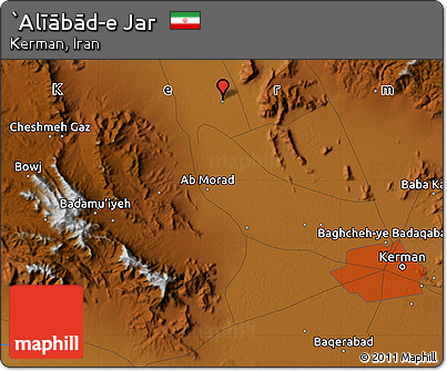 Physical Map of `Alīābād-e Jar