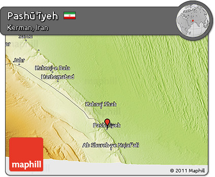 Physical 3D Map of Pashū'īyeh