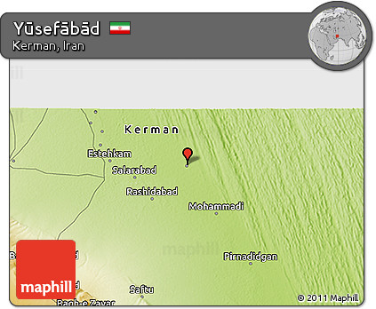Physical 3D Map of Yūsefābād