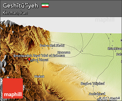 Physical 3D Map of Geshītū'īyeh