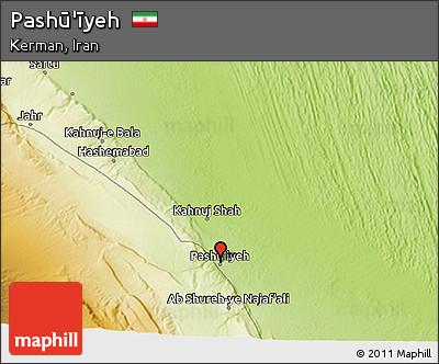 Physical 3D Map of Pashū'īyeh