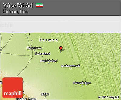 Physical 3D Map of Yūsefābād