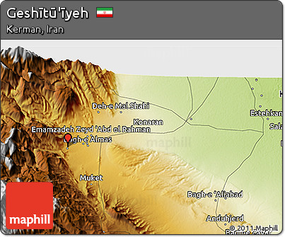 Physical 3D Map of Geshītū'īyeh