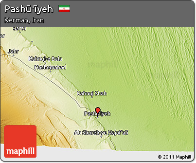 Physical 3D Map of Pashū'īyeh