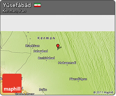 Physical 3D Map of Yūsefābād
