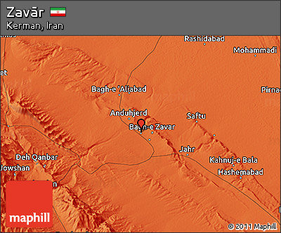 Political 3D Map of Zavār
