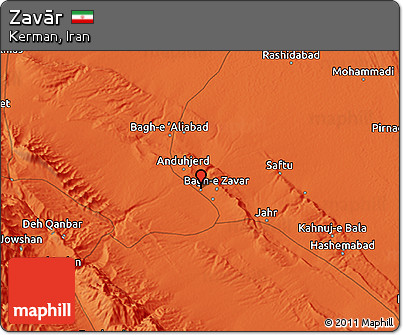 Political 3D Map of Zavār