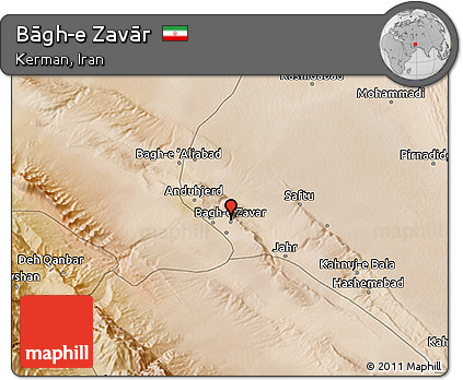 Satellite 3D Map of Bāgh-e Zavār