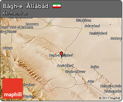 Satellite 3D Map of Bāgh-e `Ālīābād