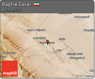 Satellite 3D Map of Bāgh-e Zavār