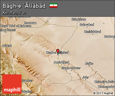 Satellite 3D Map of Bāgh-e `Ālīābād