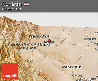 Satellite 3D Map of Konārān