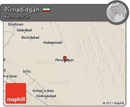 Shaded Relief 3D Map of Pīrnadīdgān
