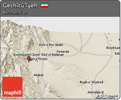 Shaded Relief 3D Map of Geshītū'īyeh