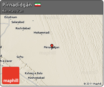 Shaded Relief 3D Map of Pīrnadīdgān