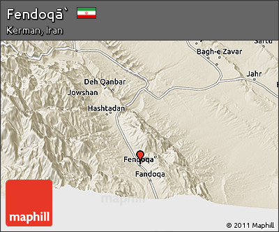 Shaded Relief 3D Map of Fendoqā`