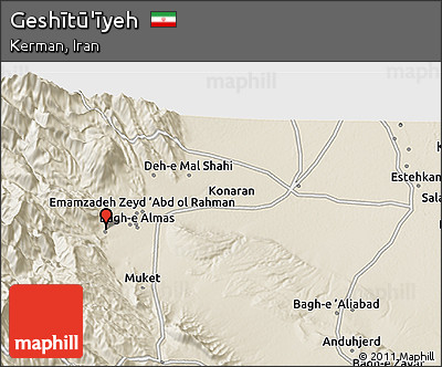 Shaded Relief 3D Map of Geshītū'īyeh