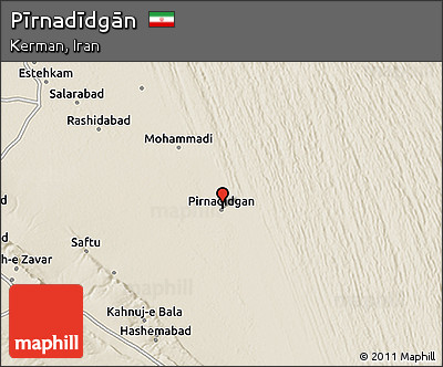 Shaded Relief 3D Map of Pīrnadīdgān
