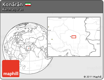 Blank Location Map of Konārān