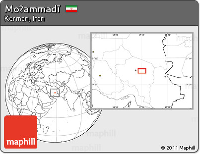 Blank Location Map of Moḩammadī