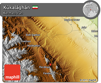 Physical Map of Kūkalāghān