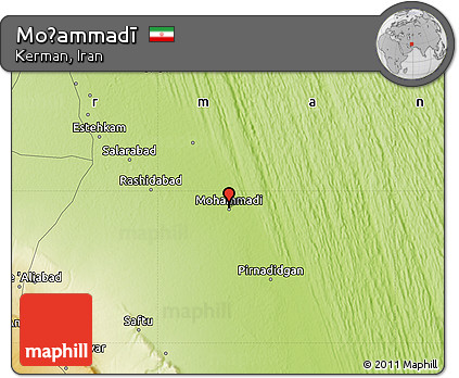 Physical Map of Moḩammadī