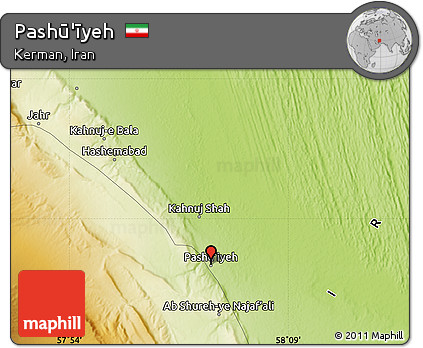 Physical Map of Pashū'īyeh