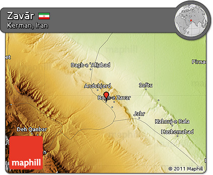 Physical Map of Zavār