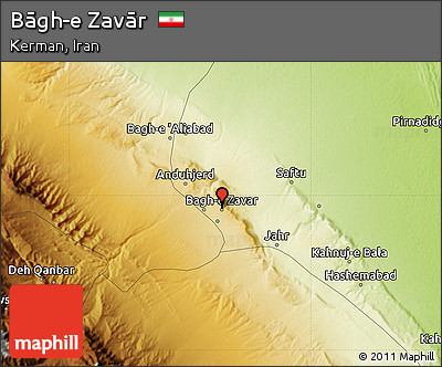 Physical Map of Bāgh-e Zavār