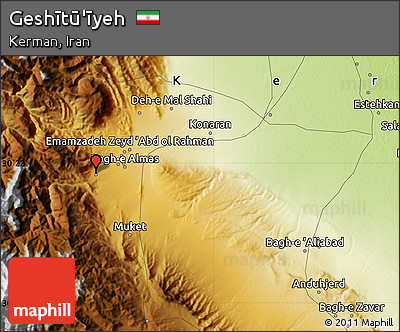 Physical Map of Geshītū'īyeh