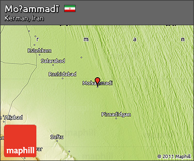 Physical Map of Moḩammadī