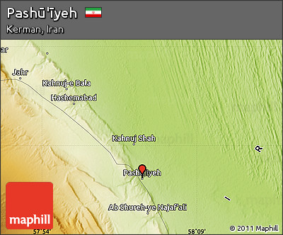 Physical Map of Pashū'īyeh